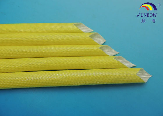 China Yellow Color F Class Acrylic Fiberglass Sleeving for Electrical AC Motor 0.5mm - 30.0mm 2.5KV supplier