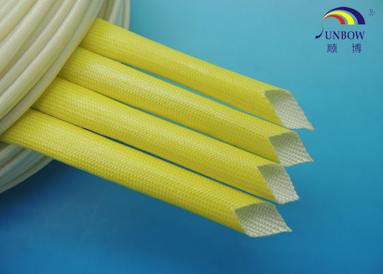 China Wire Insulation Resin Coated Acrylic Fiberglass Sleeving for F Class Electrical Motor 4.0KV supplier