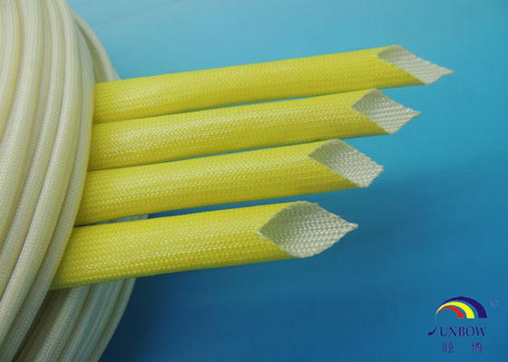 China -40℃ ~ 155℃ F Class Oil Resistant Braided Acrylic Fiberglass Sleeving For Carton Brush supplier