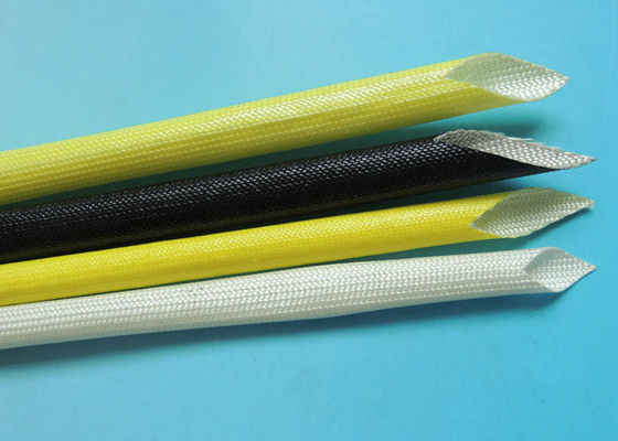 China Flexible UL VW-1 Acrylic Coated Fiber Glass Sleeving / Sleeves for Insulation Wear Resistance supplier