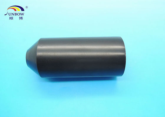 China Black Polyolefin Heat Shrink End Caps for Wire Sealing , Insulation Seal End Cap supplier